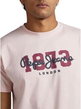 T-Shirt Pepe Jeans Lupo Rosa per Uomo