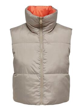 Gilet Only Ricky Beige per Donna