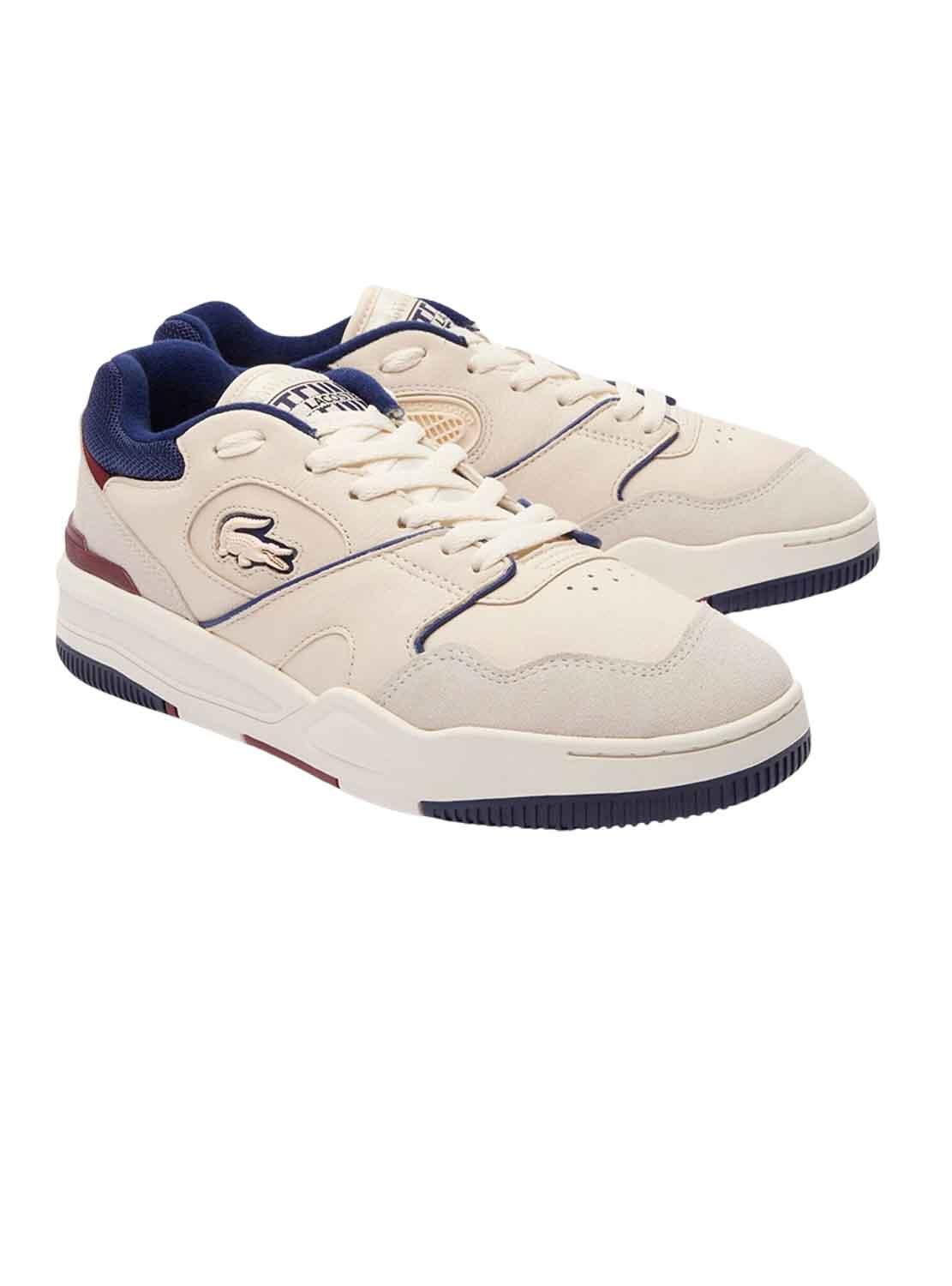 Sneakers Lacoste Lineshot Beige Blu Navy Uomo
