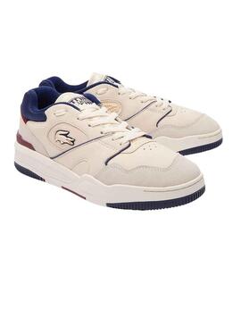 Scarpe Lacoste Lineshot Beige Marino Uomo