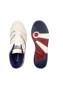 Scarpe Lacoste Lineshot Beige Marino Uomo