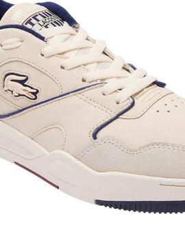Scarpe Lacoste Lineshot Beige Marino Uomo