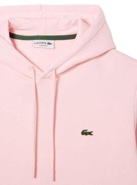 Felpa Lacoste Jogger Cappuccio Rosa per Uomo