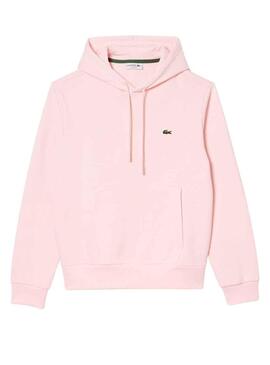 Felpa Lacoste Jogger Cappuccio Rosa per Uomo