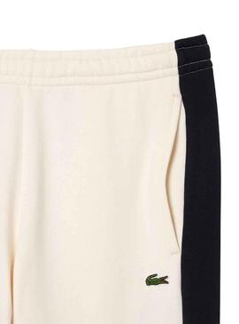 Pantaloni Lacoste Jogger Tuta Sportiva Beige per Uomo