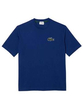 T-Shirt Lacoste Loose Fit Blu Royal Uomo Donna