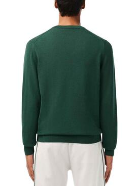 Pullover Lacoste Tricot Ecologico Verde per Uomo