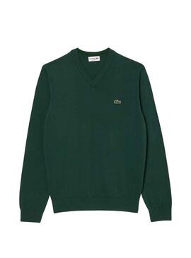 Pullover Lacoste Tricot Ecologico Verde per Uomo