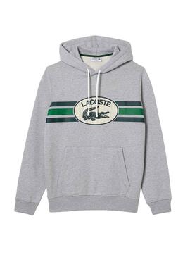 Felpa Lacoste Loose Fit Grigio per Uomo