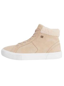 Sneakers Tommy Hilfiger Vulc Scamosciato Beige Donna