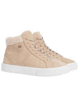 Sneakers Tommy Hilfiger Vulc Scamosciato Beige Donna