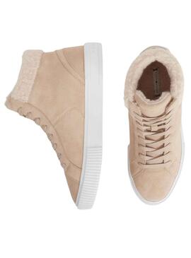 Sneakers Tommy Hilfiger Vulc Scamosciato Beige Donna