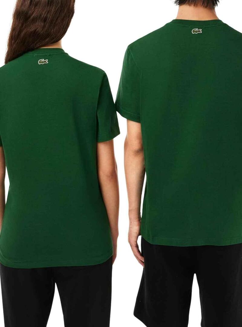 T-Shirt Lacoste Runs Large Verde Uomo Donna