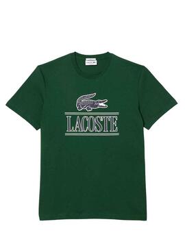 T-Shirt Lacoste Runs Large Verde Uomo Donna