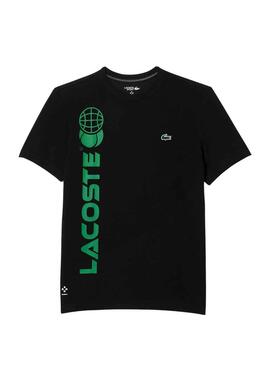 T-Shirt Lacoste Daniil Medvedev Nero Uomo