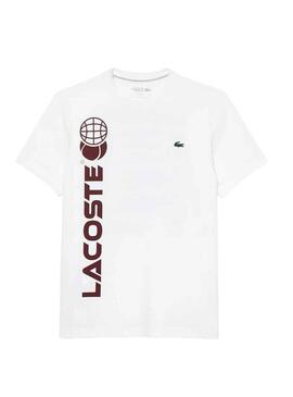 T-Shirt Lacoste Daniil Medvedev Bianco Uomo