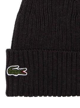 Cappello Lacoste Bonnet Knitted Nero per Donna Uomo