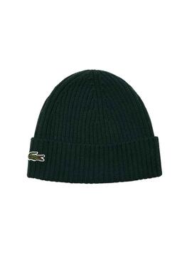 Cappello Lacoste Bonnet Knitted Verde per Uomo Donna