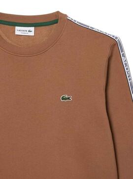 Felpa Lacoste Classic Fit Marrone per Uomo