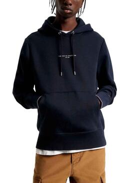 Felpa Tommy Hilfiger Tipped Hoody Blu Navy Uomo