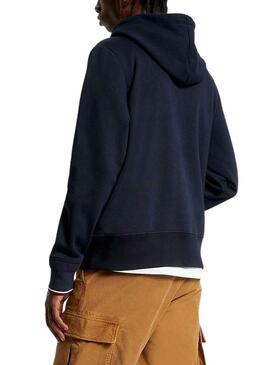 Felpa Tommy Hilfiger Tipped Hoody Blu Navy Uomo