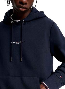 Felpa Tommy Hilfiger Tipped Hoody Blu Navy Uomo