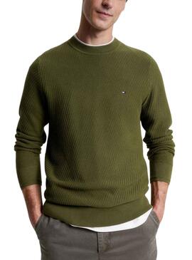 Pullover Tommy Hilfiger Rettangolare Verde Uomo