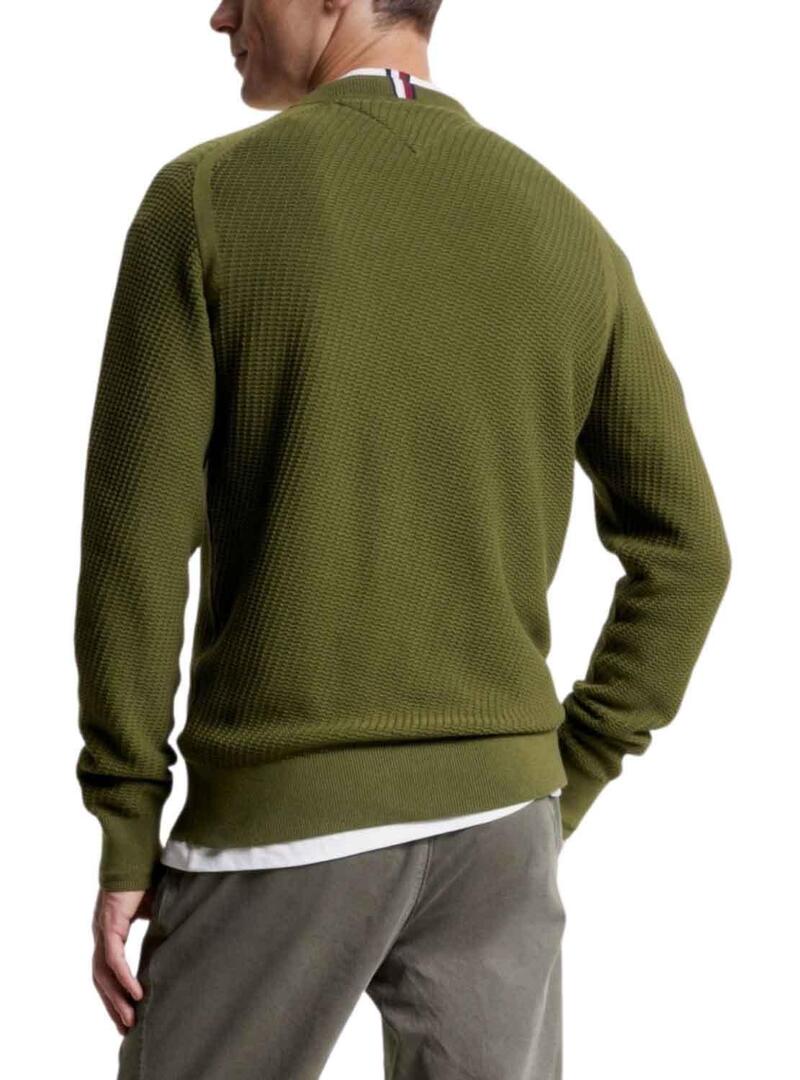 Pullover Tommy Hilfiger Rettangolare Verde Uomo