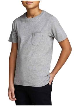 T-Shirt Jack and Jones Pocket Grey Bambino