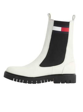 Stivaletto Tommy Jeans Long Chelsea Bianco Donna