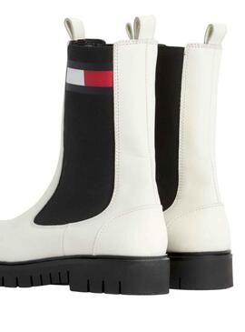 Stivaletto Tommy Jeans Long Chelsea Bianco Donna