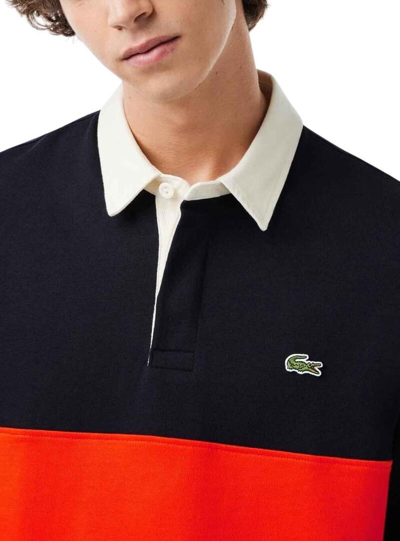 Polo Rugby Lacoste Blu Navy per Uomo