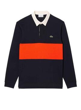 Polo Rugby Lacoste Blu Navy per Uomo