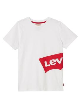 T-Shirt Levis BigBat White per Bambino