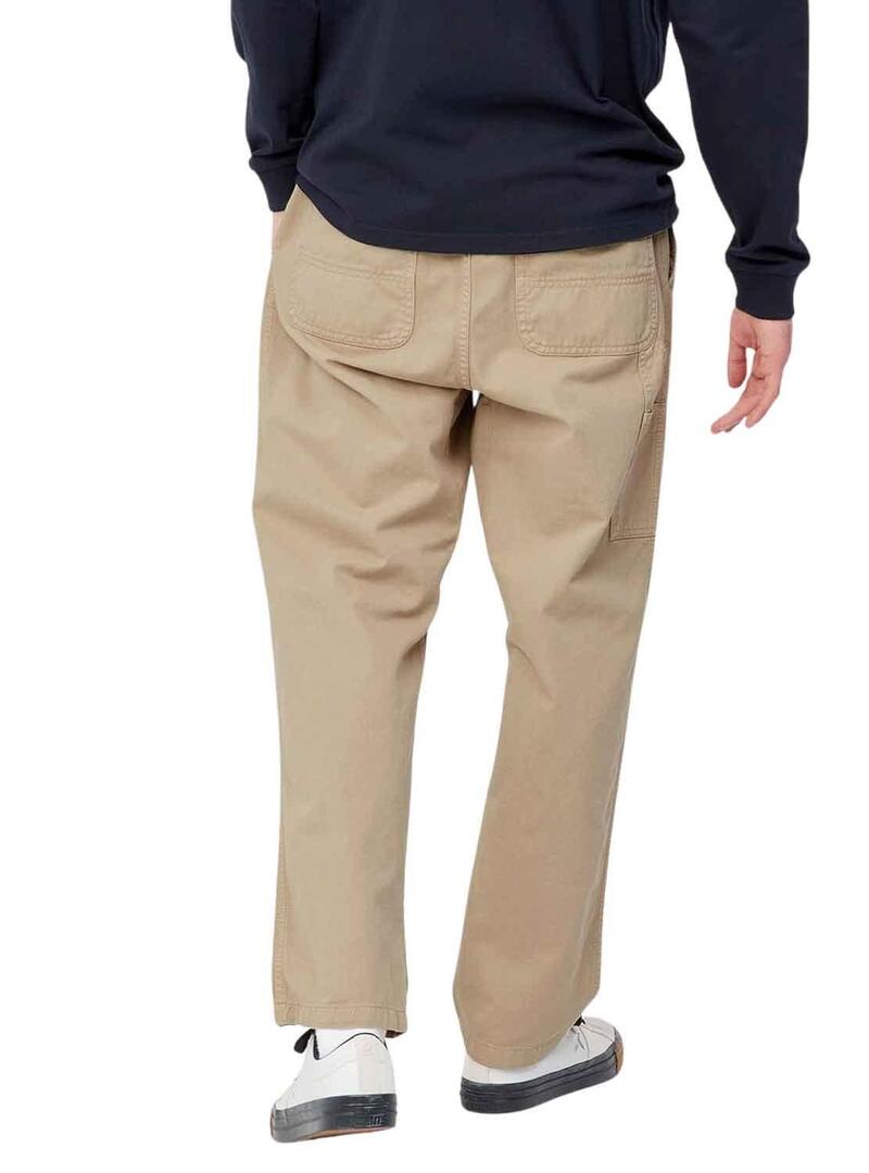 Pantaloni Carhartt Flint Beige per Uomo