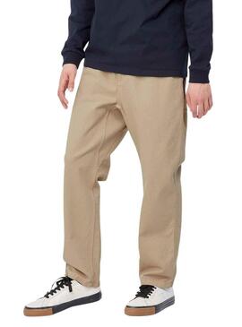 Pantaloni Carhartt Flint Beige per Uomo