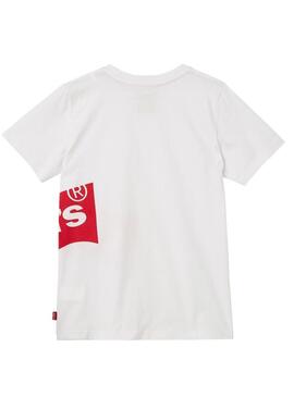 T-Shirt Levis BigBat White per Bambino