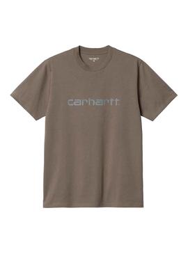 T-Shirt Carhartt Script Marrone per Uomo