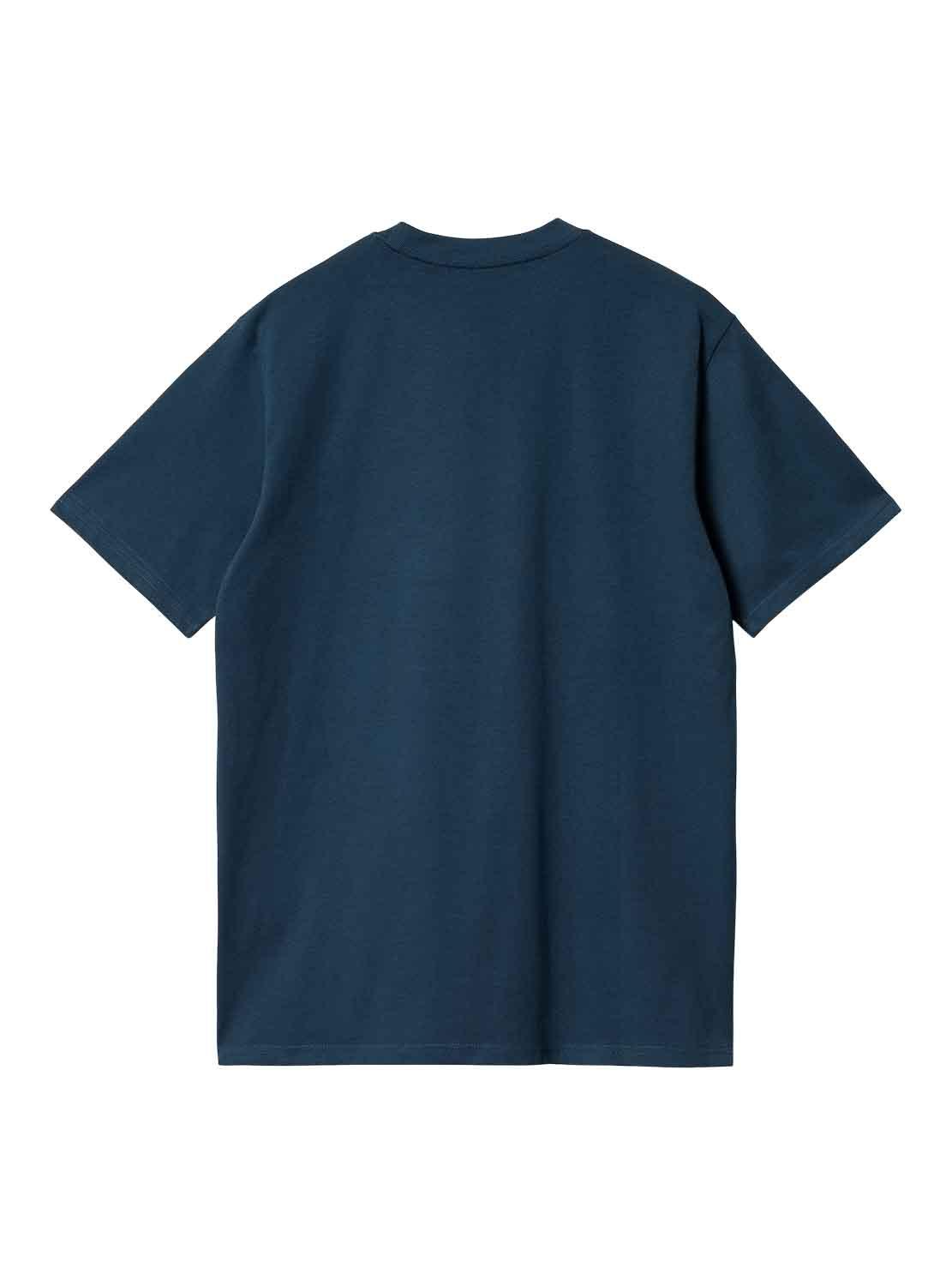 T-Shirt Carhartt Script Blu Navy per Uomo
