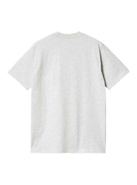 T-Shirt Carhartt Script Grigio per Uomo