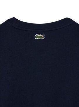 T-Shirt Lacoste Monograma Blu Navy per Uomo