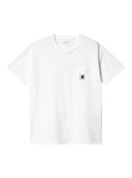 T-Shirt Carhartt Pocket Bianco per Donna Uomo