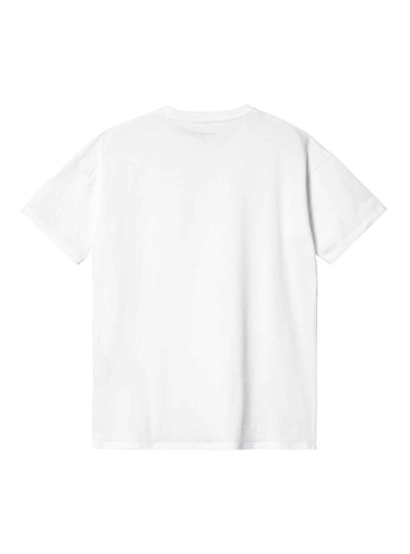 T-Shirt Carhartt Pocket Bianco per Donna Uomo