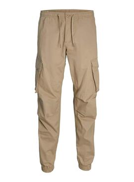 Pantaloni Jack & Jones Noè Beige per Uomo