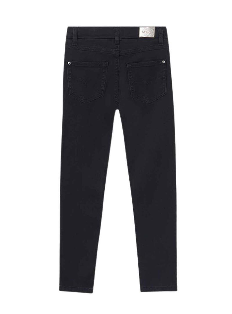 Pantaloni Mayoral Cerrado Tejano Basic Nero Bambina