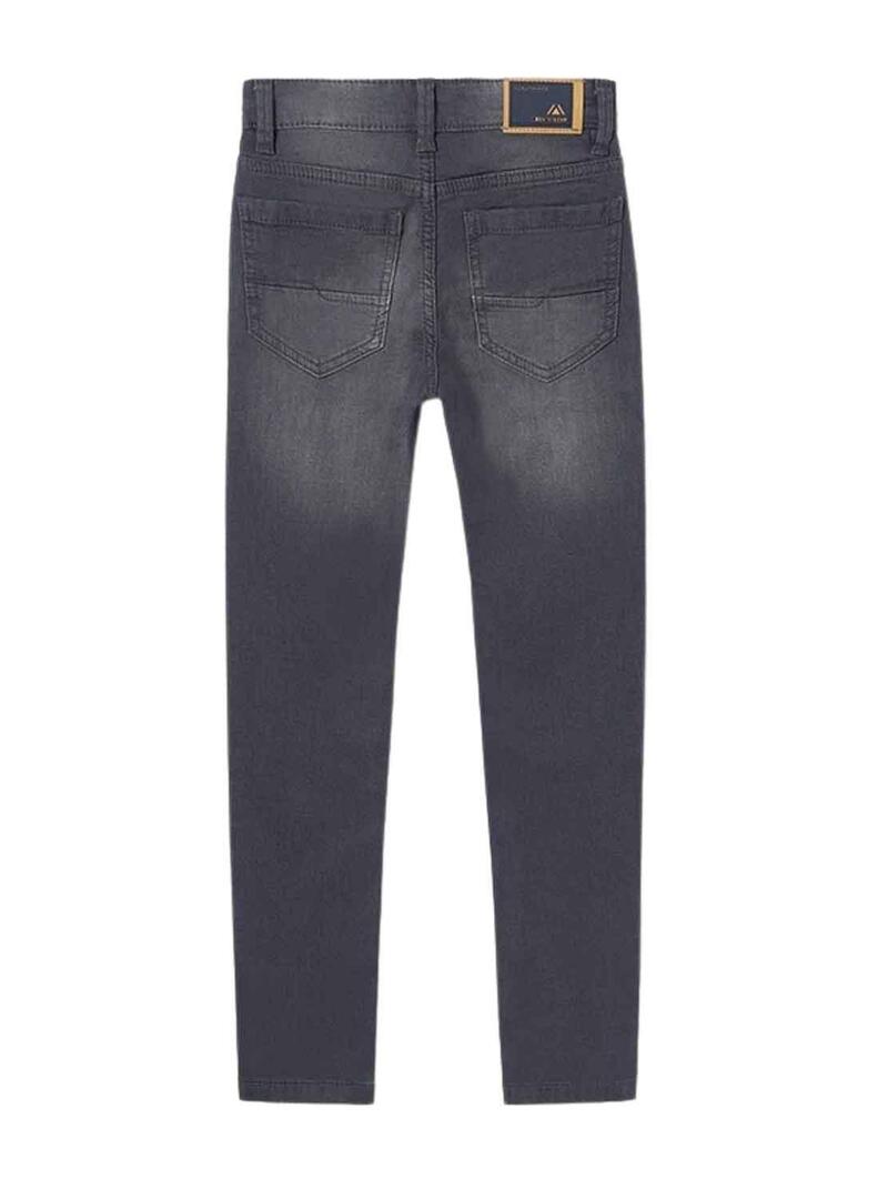 Pantaloni Mayoral Soft Denim Grigio per Bambino