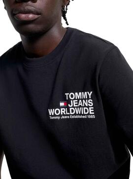 T-Shirt Tommy Jeans Entry Concerto Nero Uomo