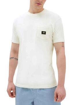 T-Shirt Vans Tessuto Patch Bianco per Uomo