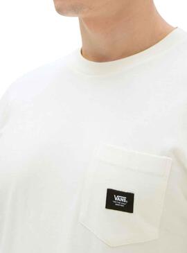 T-Shirt Vans Tessuto Patch Bianco per Uomo