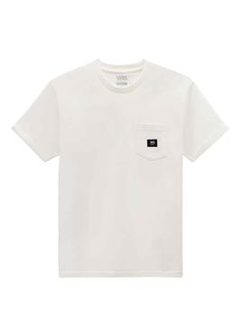 T-Shirt Vans Tessuto Patch Bianco per Uomo